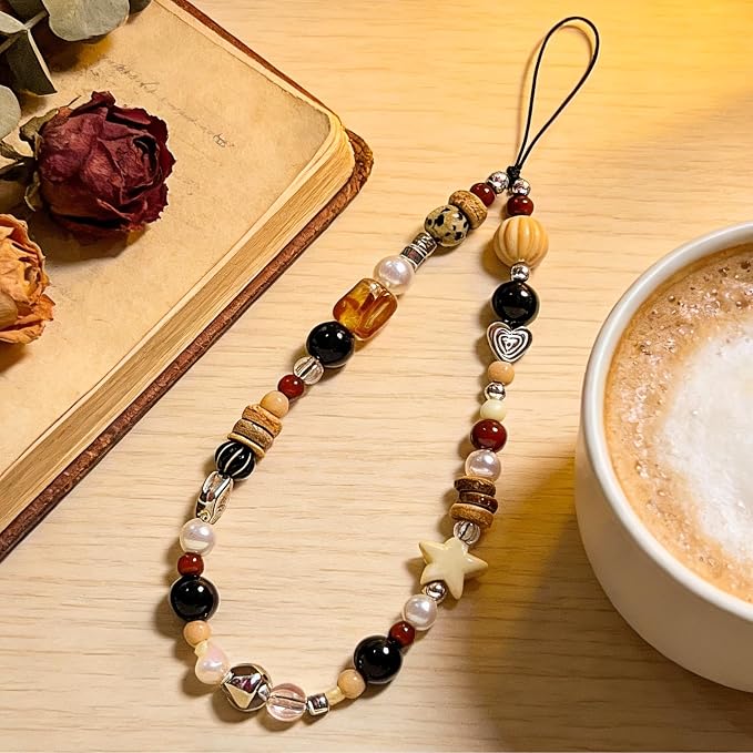Cute Beaded Camera Wrist Strap for Phone, Digital Camera Charm Lanyard - Image 3