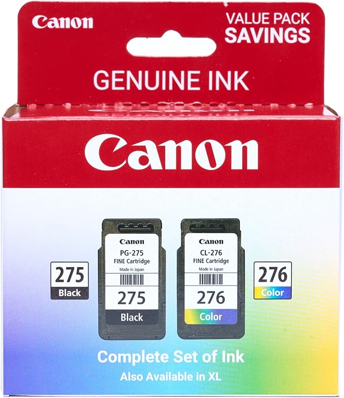 Canon PG-275 / CL-276 Genuine Ink Value Pack, Compatible by Canon