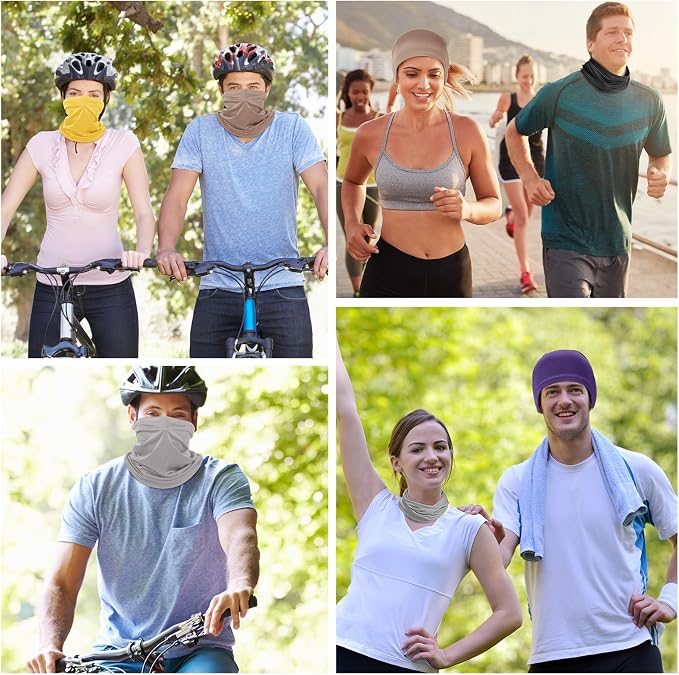 Geyoga 6 Pieces Summer UV Protection Cooling Neck Gaiter Face Clothing Neck - Image 6