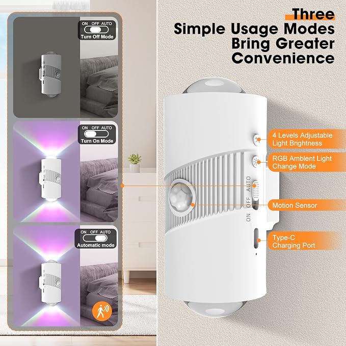 Motion Sensor Night Light, Smart LED Night Lights - Image 2