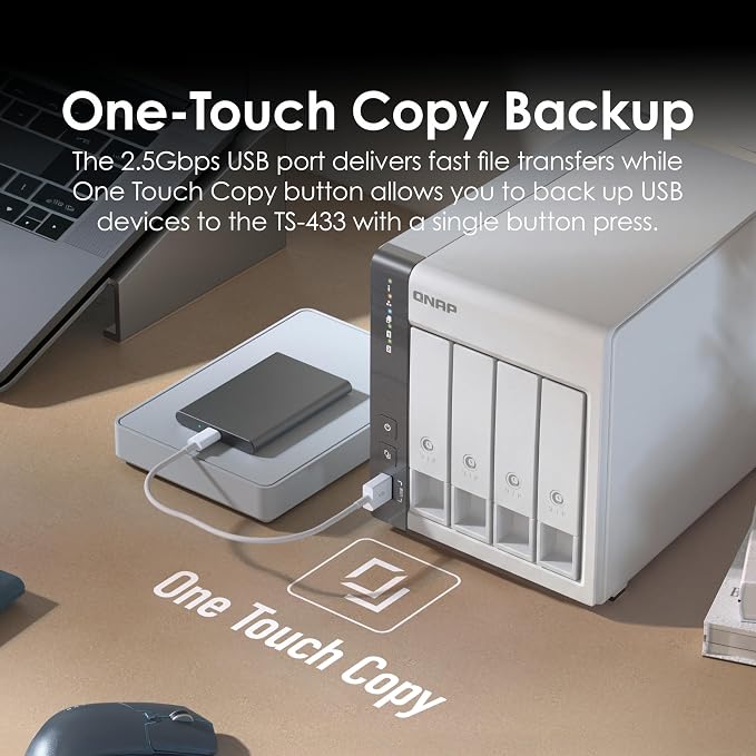 QNAP TS-433-4G-US 4 Bay NAS - Image 4