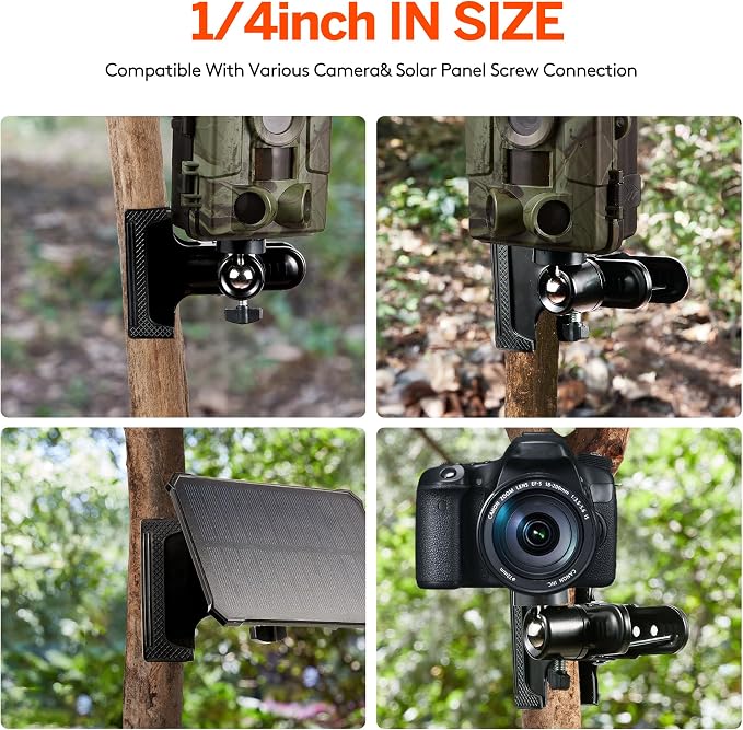 Trail Camera Clip Mount, 2 Pack Tracking Camera Bracket, 360 Rotatable - Image 5