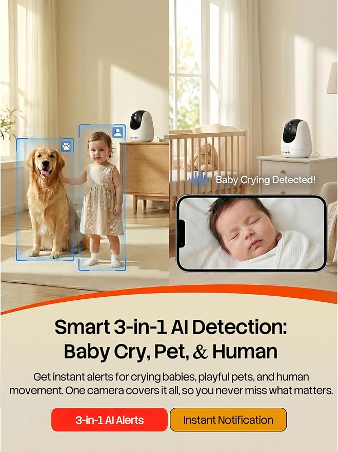 Tenda CP3 Pro 2K Indoor Security Camera - Image 4