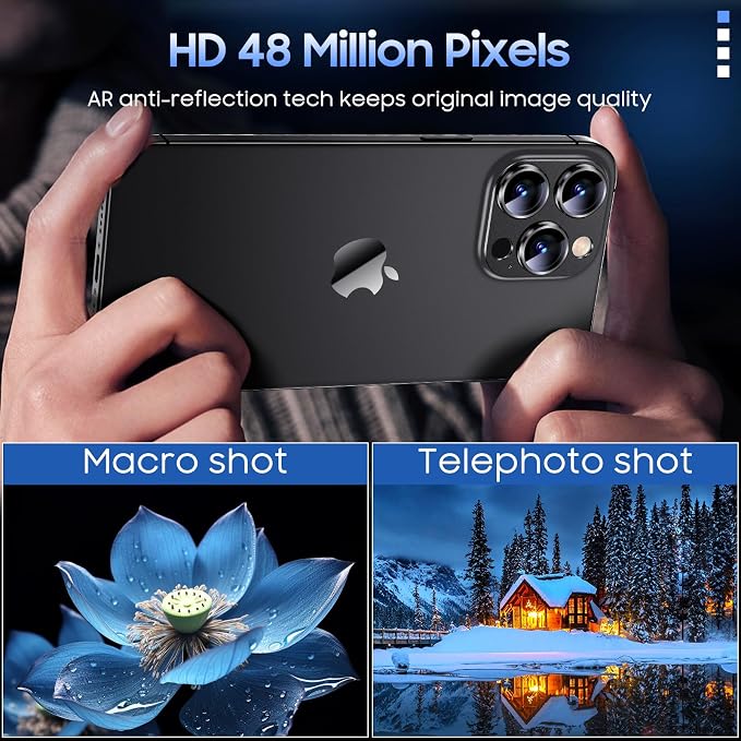 Uyiton Compatible with iPhone 15 Pro/iPhone 15 Pro Max Camera Lens Protector - Image 3