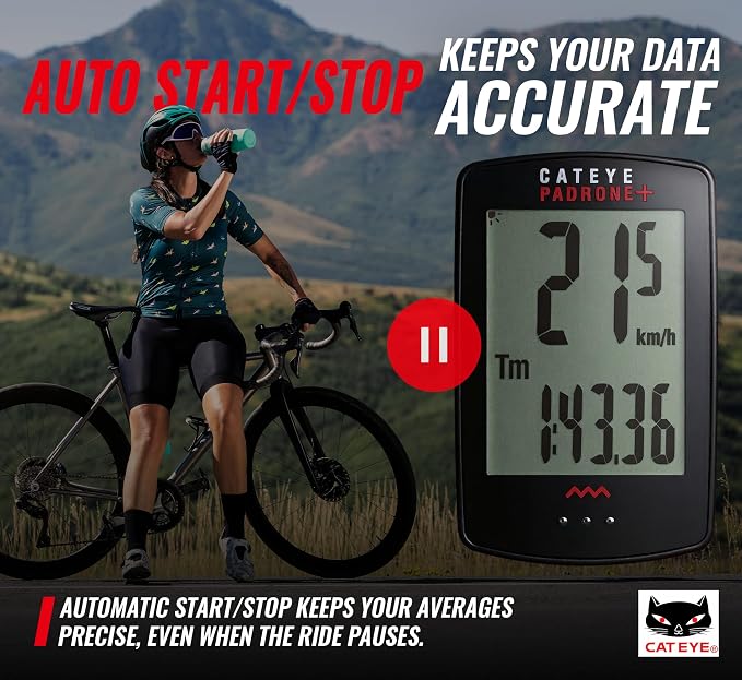 CATEYE Padrone Plus Bike Computer – Oversized Display Cyclocomputer, Wireless - Image 6