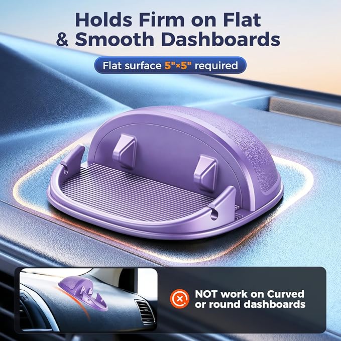 Loncaster Car Phone Holder, Car Phone Mount Silicone Car Pad Mat - Image 5
