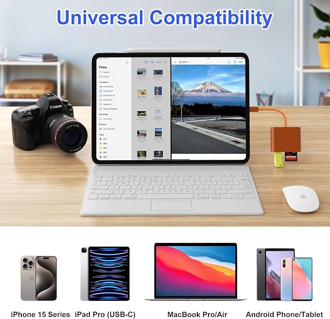 SD Card Reader, USB 3.0 Type C High Speed to SD/TF Card Adapter - Image 4