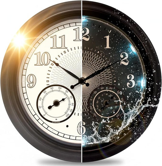 Illuminated Large Outdoor Clock by LovelyHomeEssentials