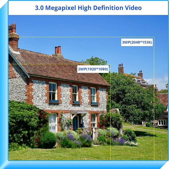 Hiseeu 3MP 360° Pan Tilt Camera WiFi Security Camera Outdoor Motion Tracking - Image 7