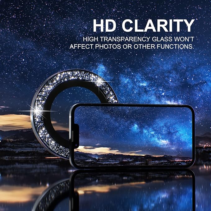 Choiche Compatible for iPhone 14 /iPhone 14 Plus Camera Lens Protector Bling - Image 5