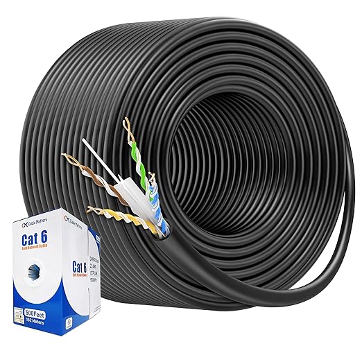 Cable Matters 10Gbps in-Wall Rated 23AWG Bare Copper Cat 6 Cable - 500ft by CableMatters