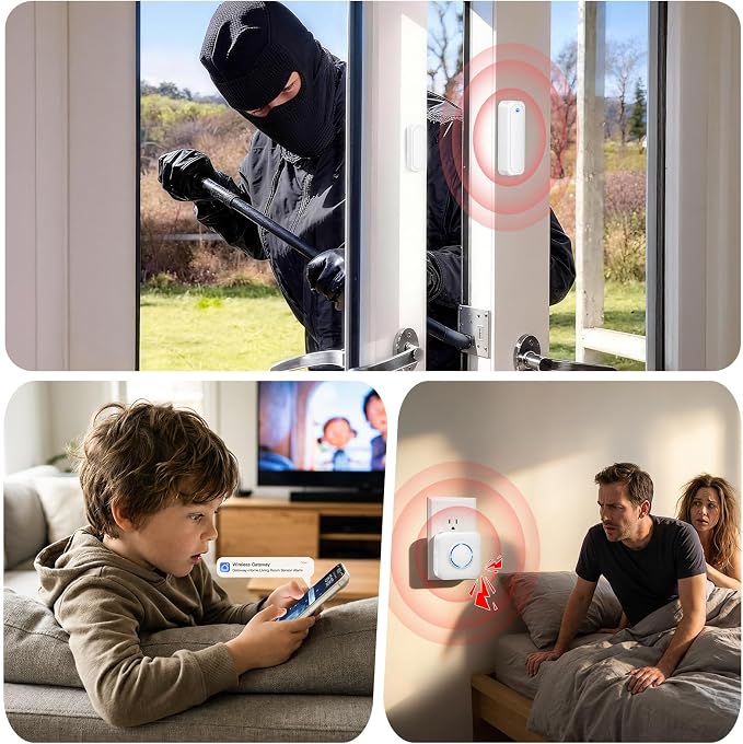 Door Chime, Smart WiFi Door Sensor Chime Window Sensor Alarm - Image 7