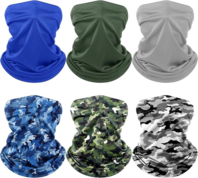 Geyoga 6 Pieces Summer UV Protection Cooling Neck Gaiter Face Clothing Neck by Geyoga