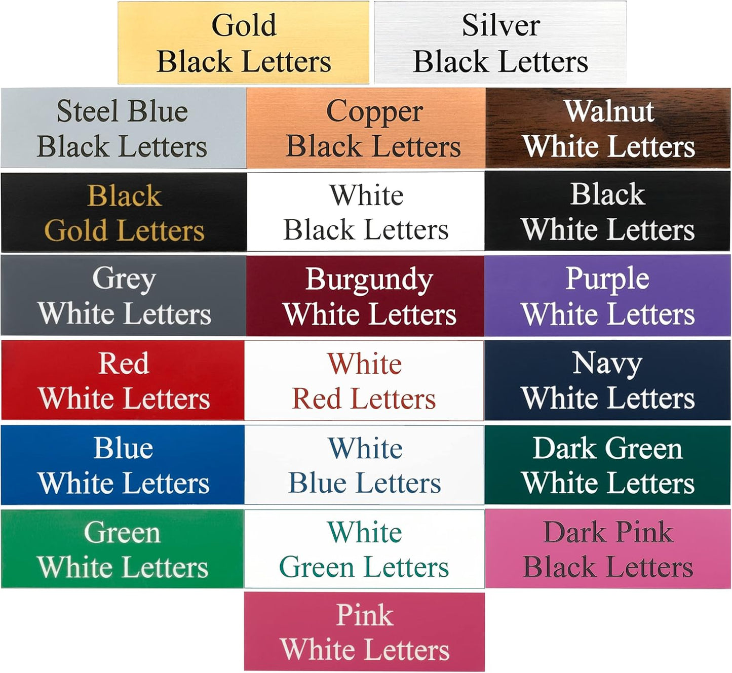 Office Desk Name Plate or Wall/Door Sign - 2x8 or 2x10 - Laser Engraved Sign - CUSTOMIZE. Holder available. Available in 21 colors and 17 fonts. Great gift idea - 10 Tags