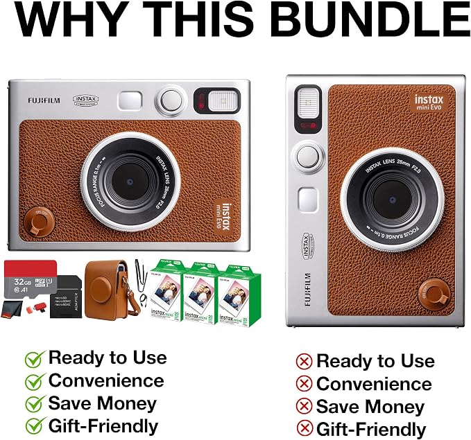 Fujifilm Instax Mini EVO Hybrid Instant Camera Bundle - Image 4