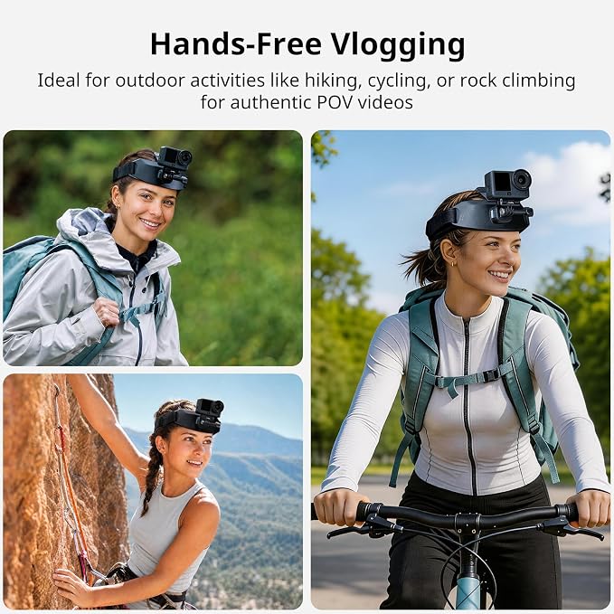 SMALLRIG Head Strap Mount with Magnetic Quick Release One-Click Button Adapter - Image 5