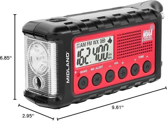 Midland - ER310, Emergency Crank Weather AM/FM Radio - Multiple Power Sources - Image 9