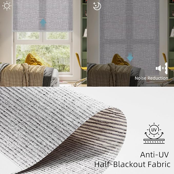 SmartWings Motorized Light Filtering Shades, Work - Image 3