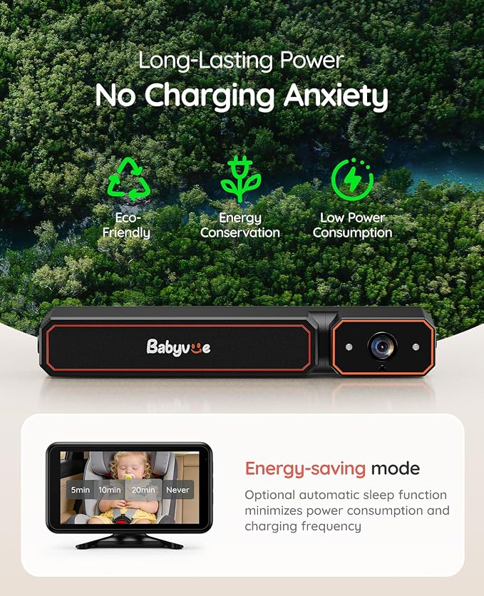 Babyvue BV6PRO Wireless Dual Car Camera Baby Monitor Fast Setup, HD1080P - Image 7