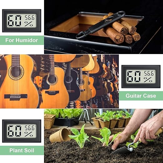 8 Pack Mini Indoor Temperature Humidity Meter Gauge Thermometer Hygrometer LCD - Image 3