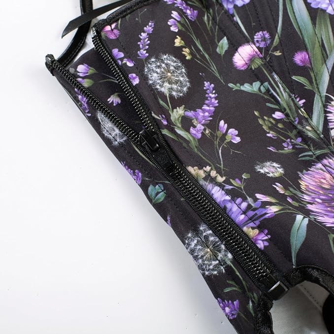 SCARLET DARKNESS Bustier Tops for Women Renaissance Floral Lace Up Bodyshaper - Image 4