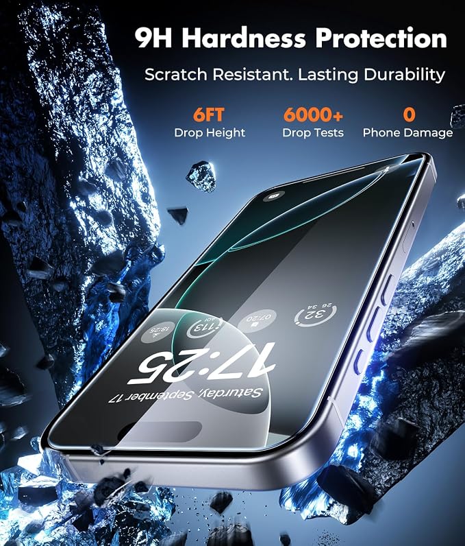 UNBREAKcable iPhone 16 Pro Max Screen Protector 3-Pack, Upgraded Dual-Tempered - Image 3