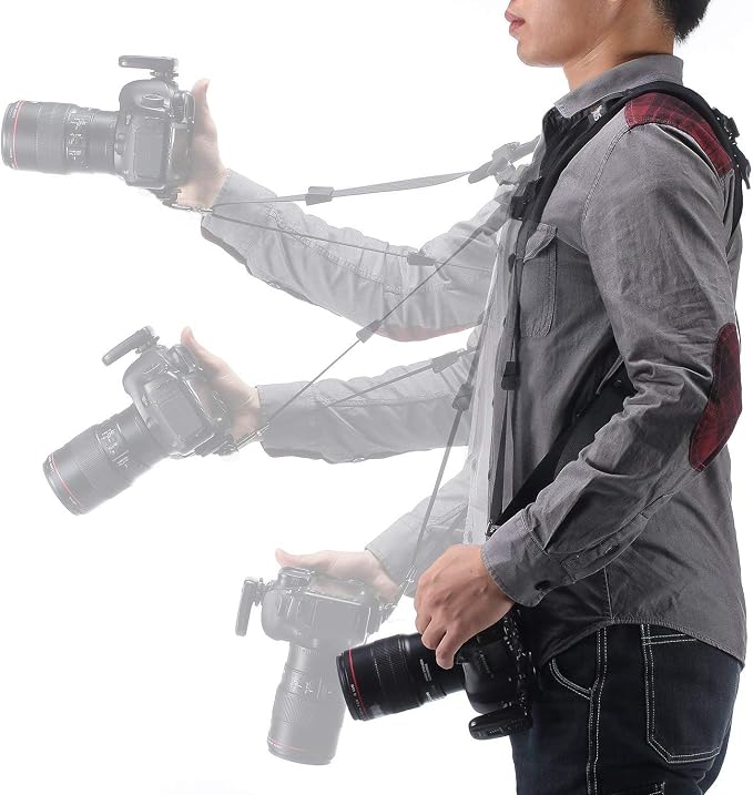 ztowoto Camera Shoulder Double Strap Harness Quick Release Adjustable Dual - Image 4