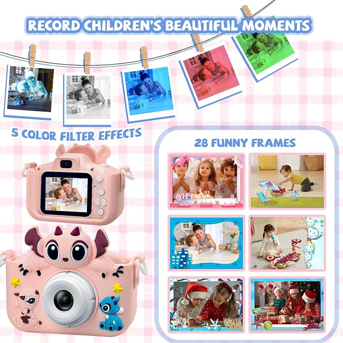 Kids Camera Toddler Digital Camera Little Girls Toy Camera - Image 3