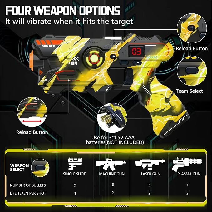 BAIAI Laser Tag Guns Set of 4 - Image 3
