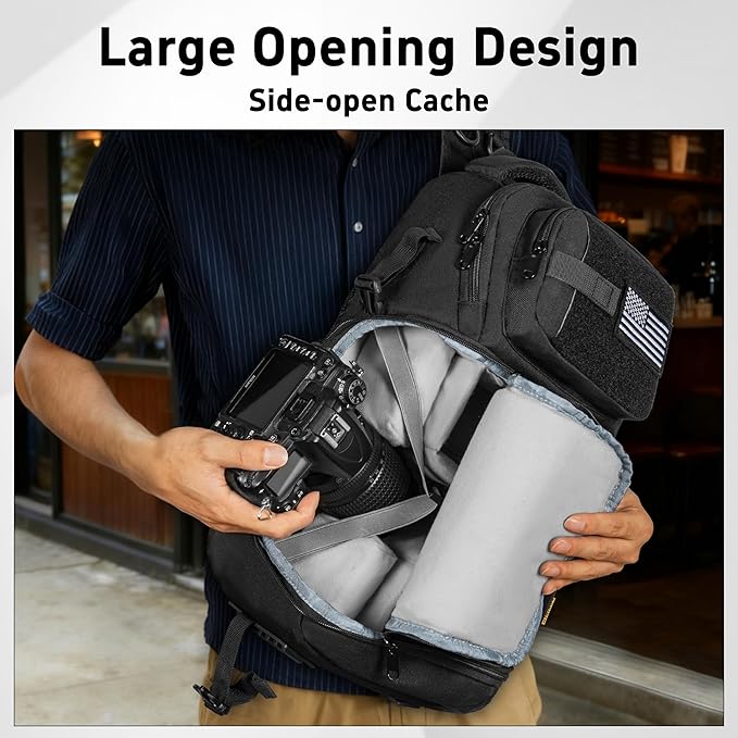 TORIBIO Camera Sling Bag Backpack, DSLR/SLR/Mirrorless Camera Bag - Image 2
