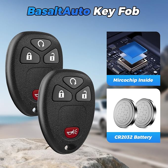 Key Fob 2Pcs OUC60270 15913421 Compatible - Image 2