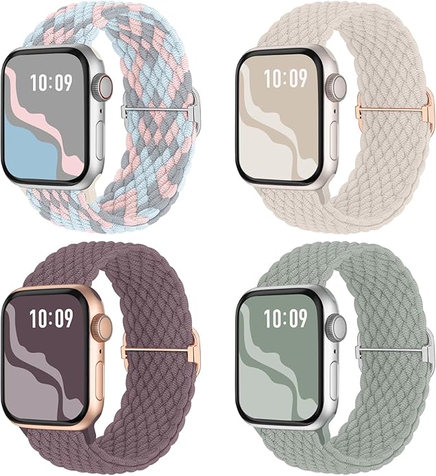 4 Pack Braided Stretchy Bands Compatible by Suitisbest