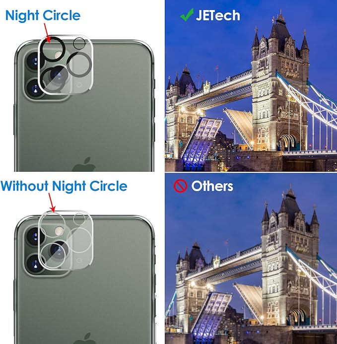 JETech Camera Lens Protector for iPhone 11 Pro Max 6.5-Inch and iPhone 11 Pro - Image 6