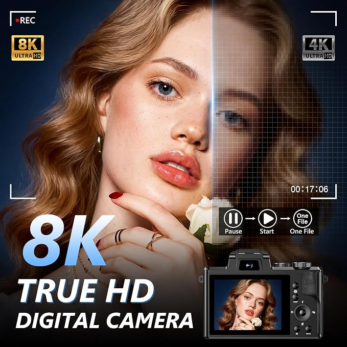 8K Digital Camera, 88MP WiFi Cameras - Image 2