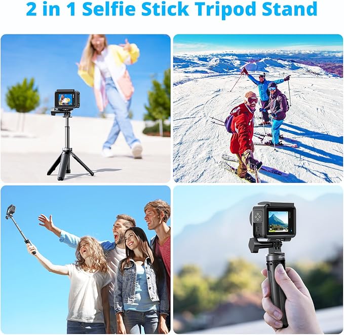 AKASO Mini Selfie Stick Tripod Lightweight Extension - Image 5