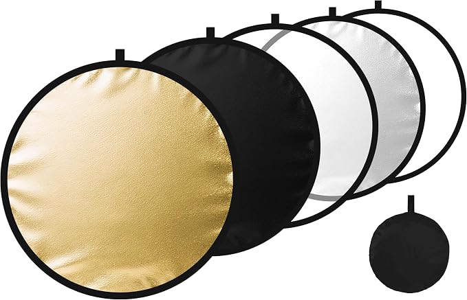 24/32/43/52in Light Reflectors for Photography, 5 in 1 Light Diffuser by Unknown