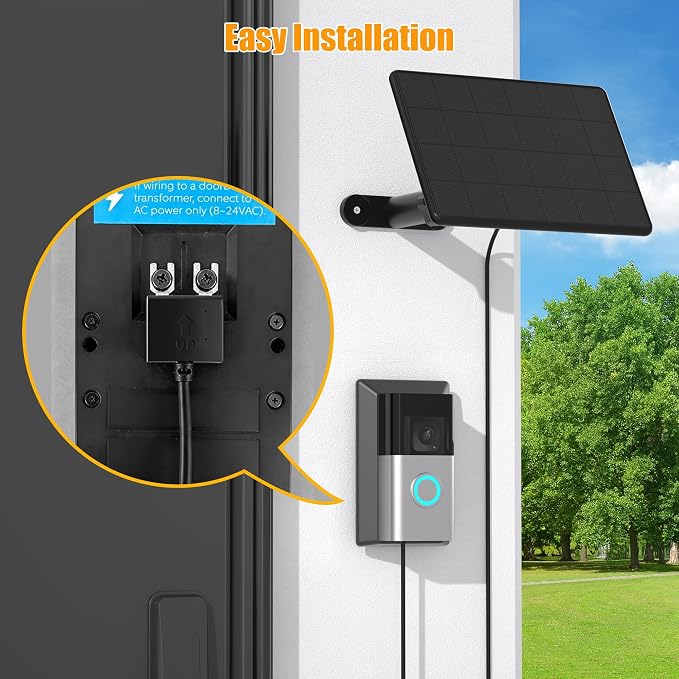 Solar Panel Charger for Ring Video Doorbell 3/3+/4, Battery Doorbell Plus/Pro - Image 7