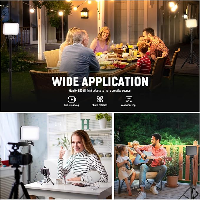 NEEWER Basics LED Video Light Panel Lighting Kit, Bi Color Dimmable Portable - Image 2