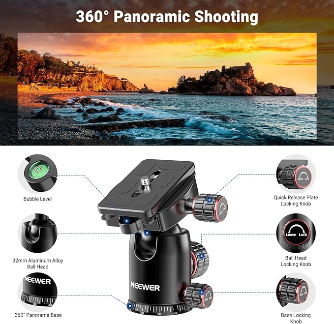 NEEWER Basics Overhead Camera Tripod Monopod - Image 3
