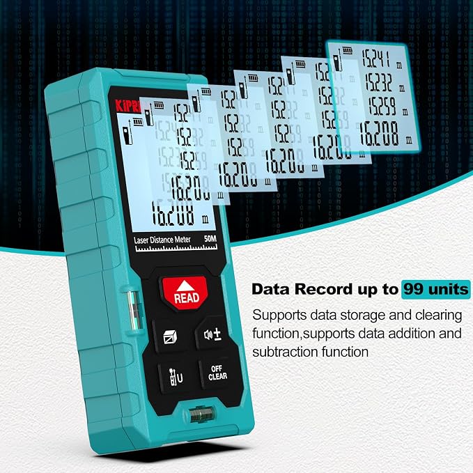 Kiprim Laser Distance Measure High Accuracy 165ft Kiprim LD50E Laser Tape - Image 4