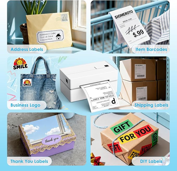 KNAON Bluetooth Thermal Shipping Label Printer, 4x6 Portable Thermal Address - Image 9