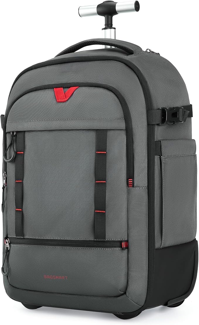 BAGSMART Rolling Camera Bag for DSLRs, Professional Large Camera Backpacks for by BAGSMART