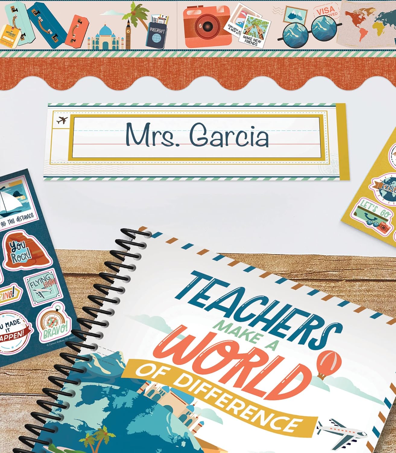 Carson Dellosa Let's Explore 36PC Name Labels for Kids, Travel Tags for Labeling Classroom, School Supplies, Chalkboard, Desk Organizer and Locker Organization Teacher Decor
