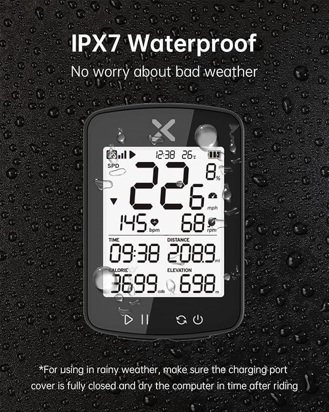 XOSS G+ Gen2 GPS Bike Computer ANT+/ Bluetooth IPX7 Cycling Computer - Image 4