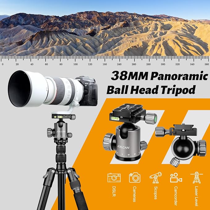 JOILCAN Tripod for Camera, Heavy Duty Travel Tripods for Spotting Scope - Image 4