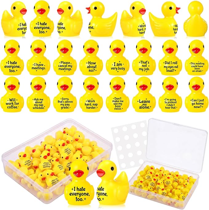 Skylety 32 Pcs Funny Office Supplies Mini Resin Ducks by Skylety