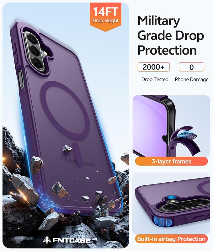 FNTASE for Galaxy A17/A16 5G Phone Case: for Samsung A17 Cases Matte - Image 5