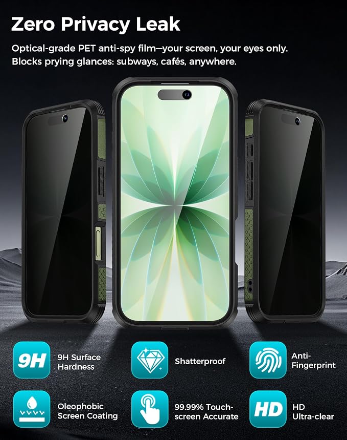Goton for iPhone 17 Case with Privacy Tempered Glass Screen Protector & Camera - Image 5