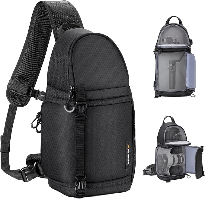 K&F CONCEPT Camera Sling Bag Crossbody Bag Camera Shoulder Backpack by KFCONCEPT
