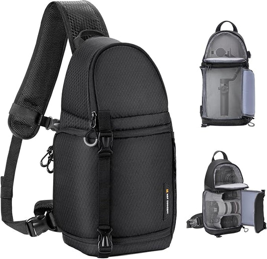K&F CONCEPT Camera Sling Bag Crossbody Bag Camera Shoulder Backpack by KFCONCEPT